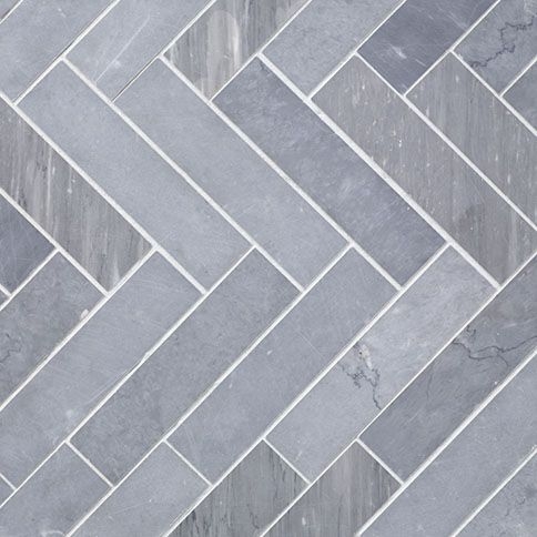 Bardiglio Marble Herringbone Mosaic 7 X 1 15 16 Unique Tile Ston