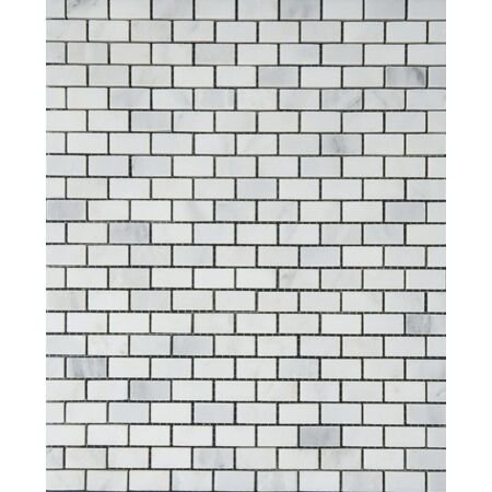 Honed Oriental White Mosaic Mini Brick