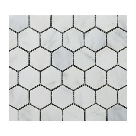 Polished Oriental White 2 inch Hexagon
