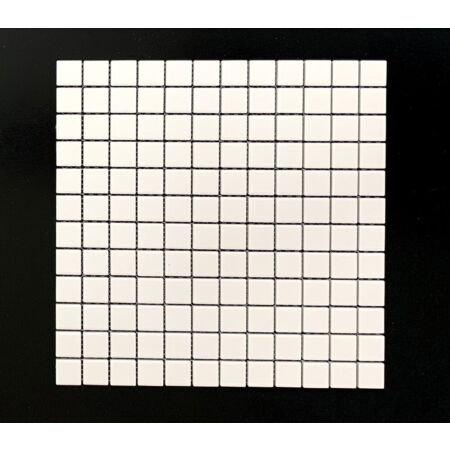 Pro Unglazed White Squares Mosaic 1x1