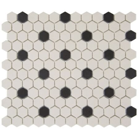 Pro Unglazed Porcelain Rosette Mosaic 1 inch