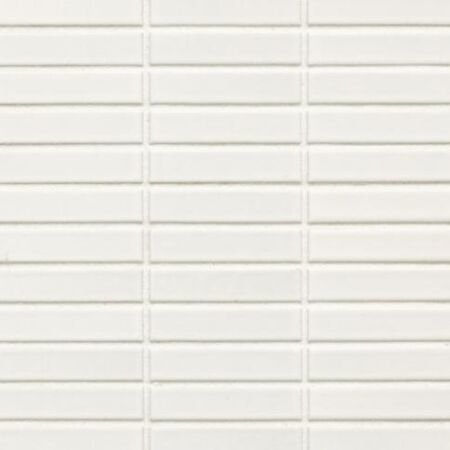 Metro Matte White Stacked Mini Rectangles Glazed Porcelain Mosaic