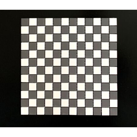 Pro Unglazed Black and White Checkerboard 1 x 1 Porcelain Mosaic