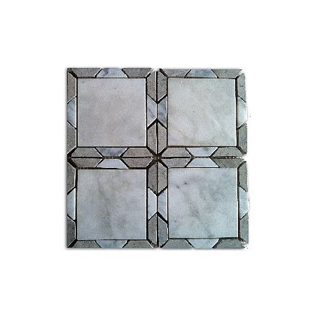 Carrara and Gris Clair Floral Pattern  
