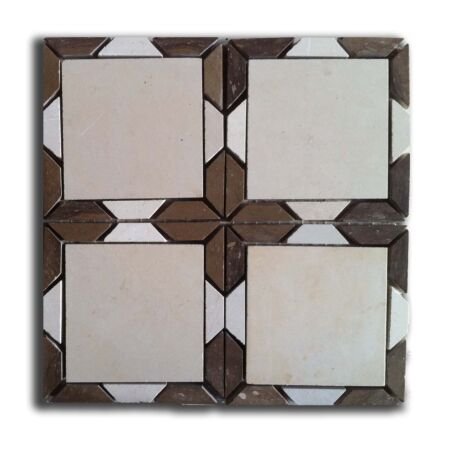 Thala and Ceasar Brown Limestone Floral Pattern  