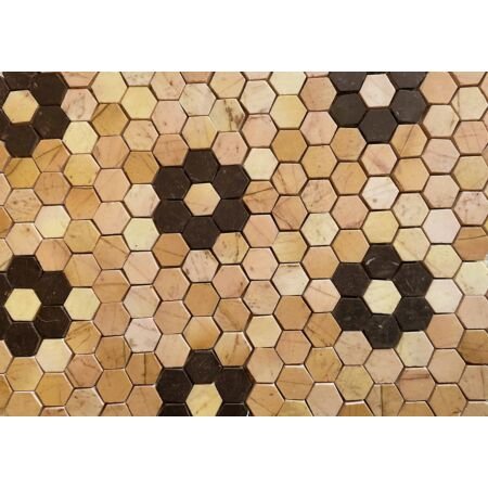 New York Hexagon Flower Marble Pattern