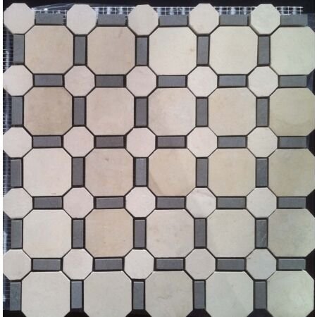 Thala Beige Octagon and Dot with Grey Band