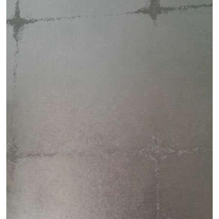 Japanese Silver Leaf with Fractured Grid Wallcovering on Paper