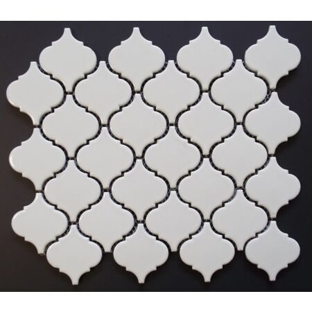 Pro Moroccan Lantern Porcelain Mosaic Glossy White