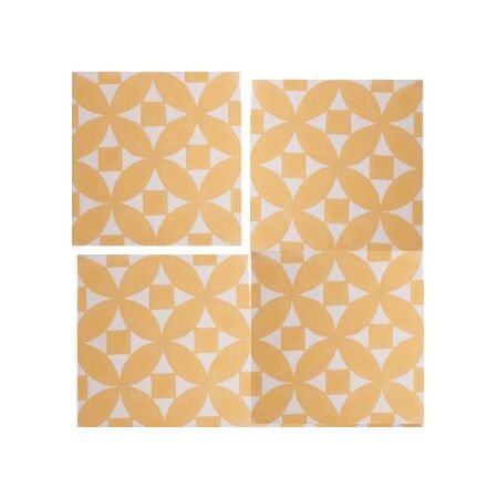 Medina Roma Cement Tiles Yellow Roman Circles