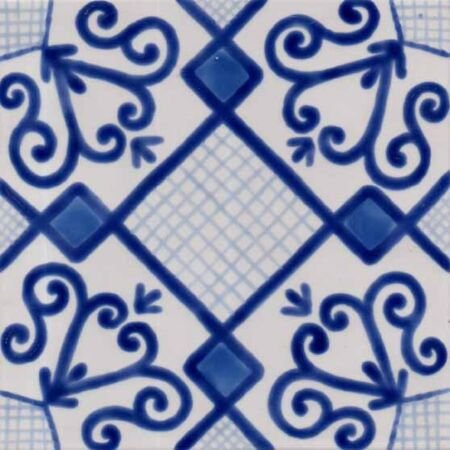Minori Blue Handpainted Ceramic Tile