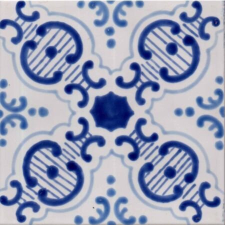 Maiori Blue Handpainted Ceramic Tile