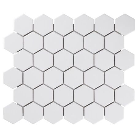 Empire Matte White Hexagon Mosaic 2 inch