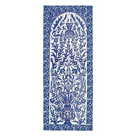 Yakout Blue and White Handpainted Mural 
