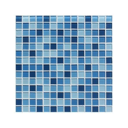 Blue Midnight Mix Glass Pool Mosaic Squares 3/4x3/4