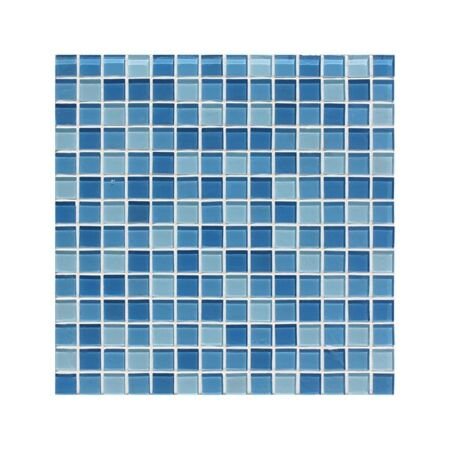 Blue Ocean Mix Glass Pool Mosaic Squares 3/4x3/4