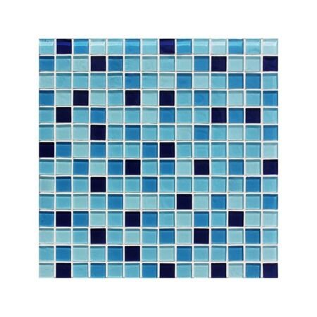 Turquoise Blue Mix Glass Pool Mosaic Squares 3/4x3/4