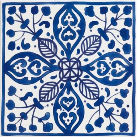 ALMASSERAMUR Antique Replica 8x8 Hand Painted Tile Framed