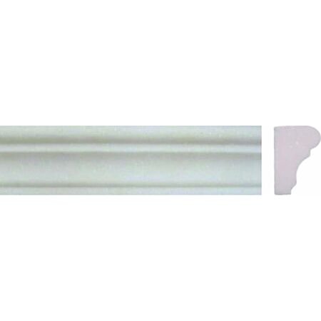 White Thassos Chair Rail Polished Ogee