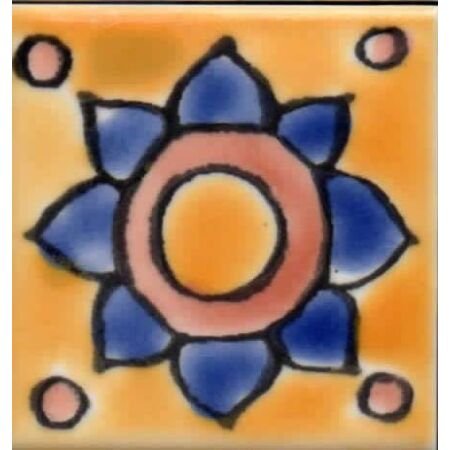 Maya Autumn Cabochon Ceramic Tile 2x2 Corner