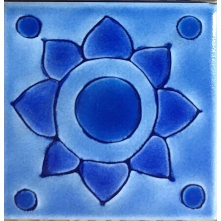 Maya Lavender Cabochon Ceramic Tile 2x2 Corner