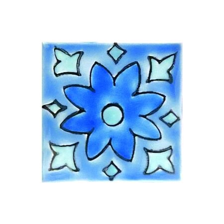 Azzahra Hiver Cabochon Ceramic Tile 2x2 Corner