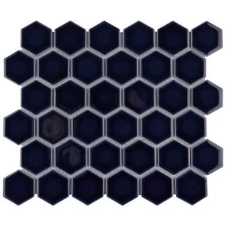 Bali Midnight Blue Hexagon 2 in Glossy