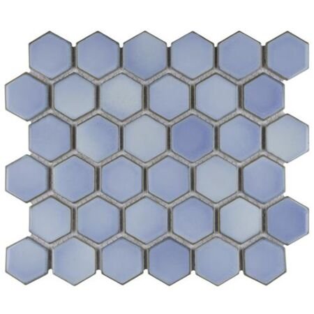 Bali Ice Blue Hexagon 2 in Glossy