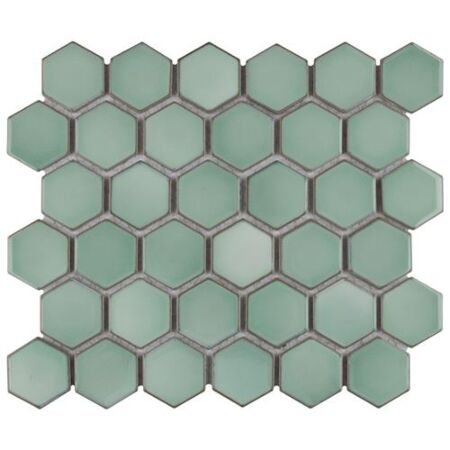 Bali Green Hexagon 2 in Glossy