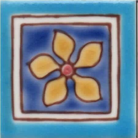 Yuma Yellow Cabochon Ceramic Tile 2x2 Corner