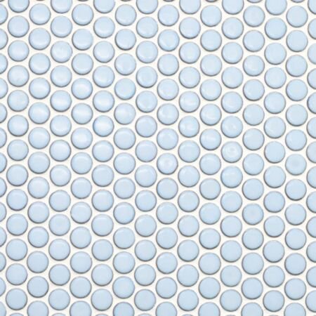 Metro Light Blue Penny Round Porcelain Mosaic