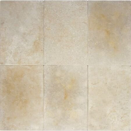 Tumbled Jerusalem Grey Gold Limestone Tile 16x24 CLOSEOUT