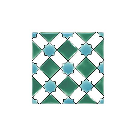 Almeria Emeraude 6x6 Moroccan Ceramic Tile
