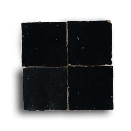 Moroccan Zellige Black 4x4