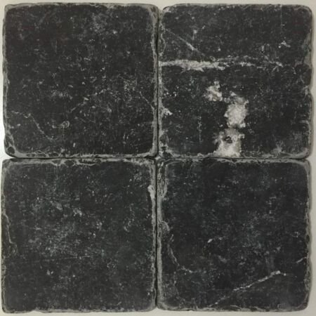 Nero Marble Tumbled 4x4 Marble Tile