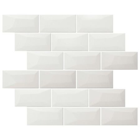 Freedom Rotated Beveled Tile  2x4 White