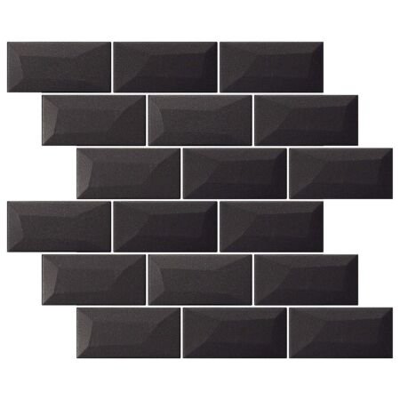 Freedom Rotated Beveled Tile  2x4 Black