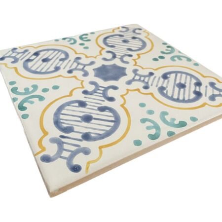 Arezzo Antique Tile Replica Handpainted Porcelain Floor Tile