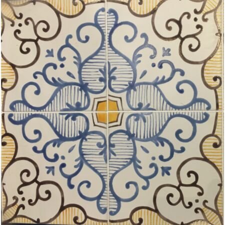 Merano Antique Tile Replica Handpainted Porcelain Floor Tile