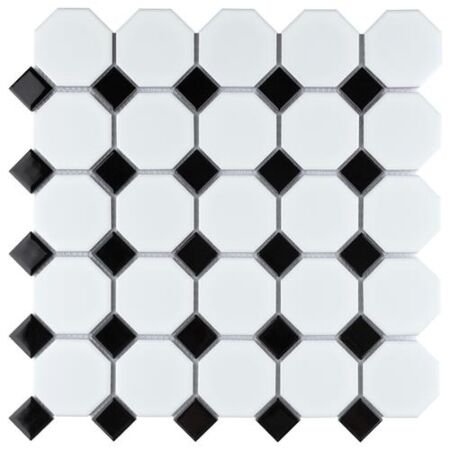Colonial Octagon and Dot with Black Dot
