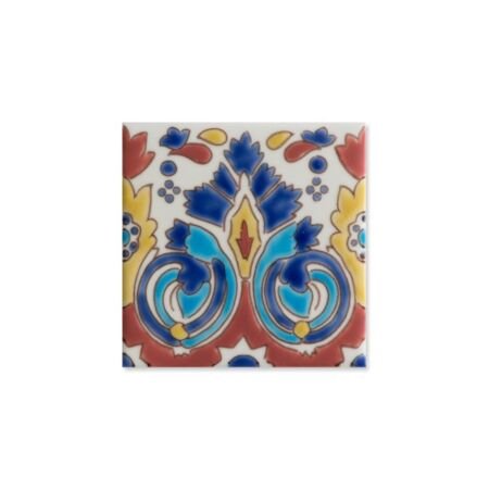 Rosalia Artisan Hand painted Tile 4x4 