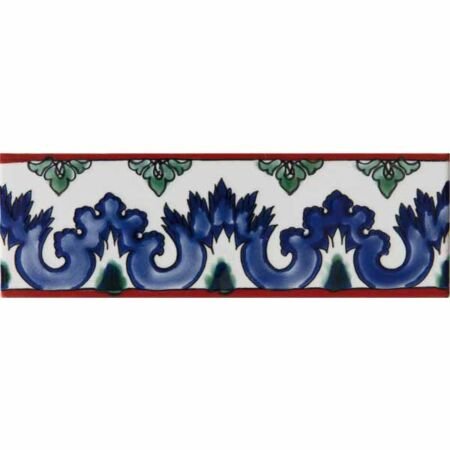 TOPKAPI BLEU Iznik Ceramic Tile Border