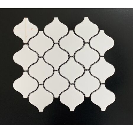 Pro Moroccan Lantern Porcelain Mosaic White 3in