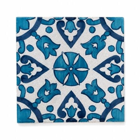 La Fleur Turquoise 6x6 Lavastone