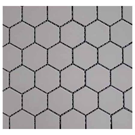Pro Unglazed Medium Grey Hexagon Porcelain Mosaic 2 Inch