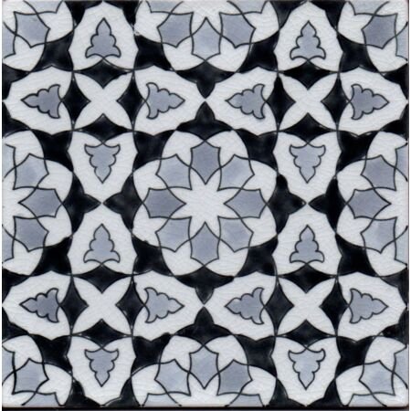 Morisco Gris 8x8 Moroccan Ceramic Tile 8x8 x 3/8 LIMITED EDITION
