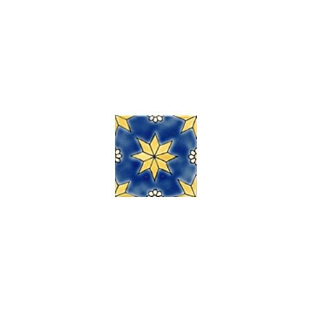 Estrella Blue Hand painted Tile 4x4 
