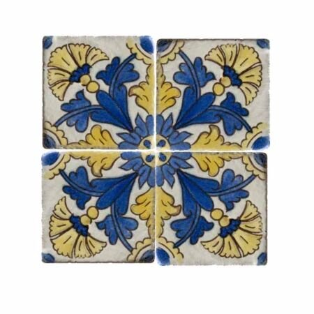 Taormina Fans Cotto Ceramic Tile 3x3 Crackle