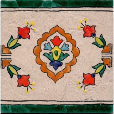 Artisan Arabesque Border Pool Tiles 6x6 