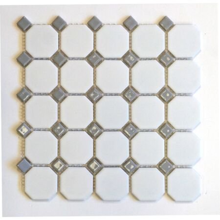Pro Matte White Octagon and Dot with Gray Dot